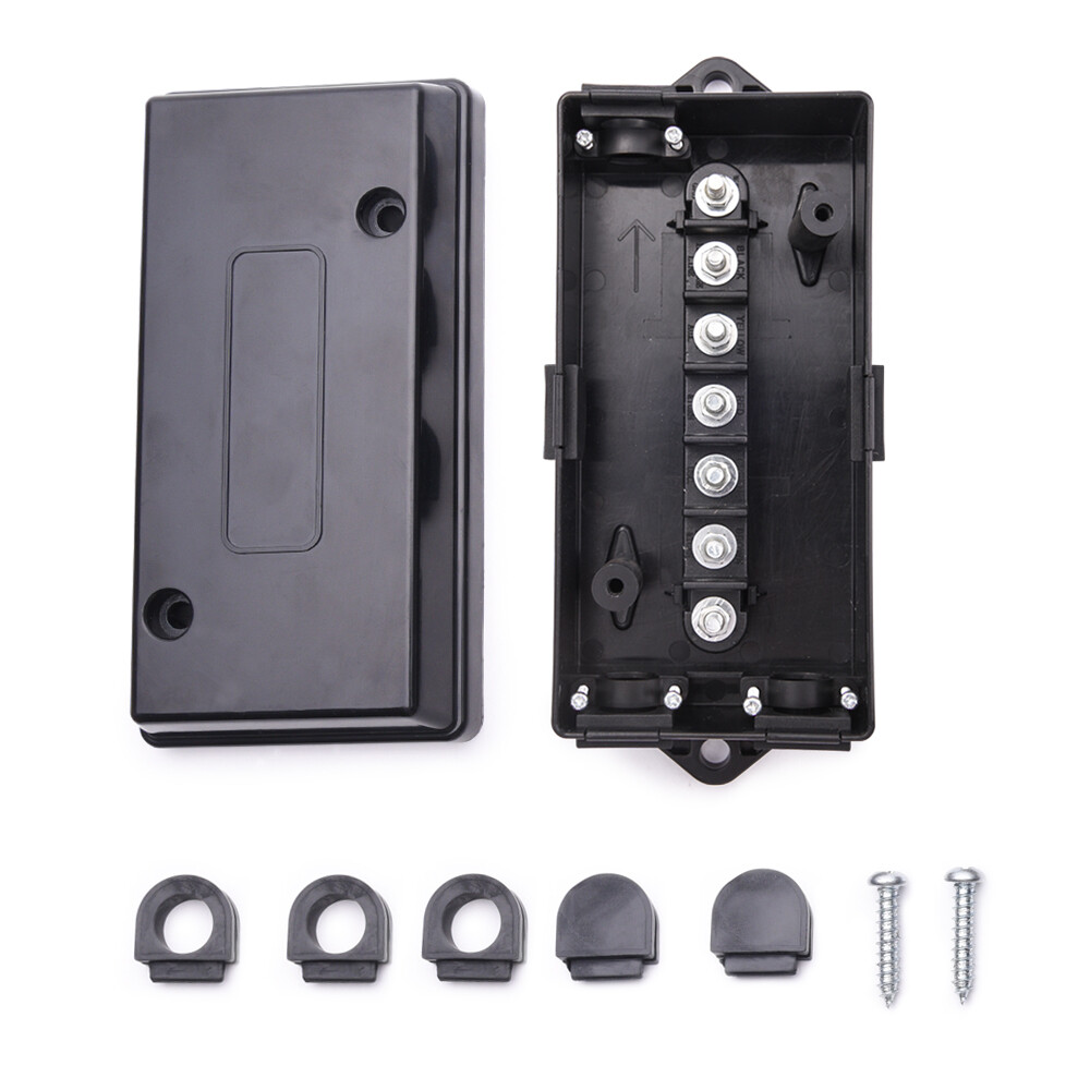 7 Way Electrical Trailer Junction Box, 7-Pole 7 Gang Trailer Wire Connection Box