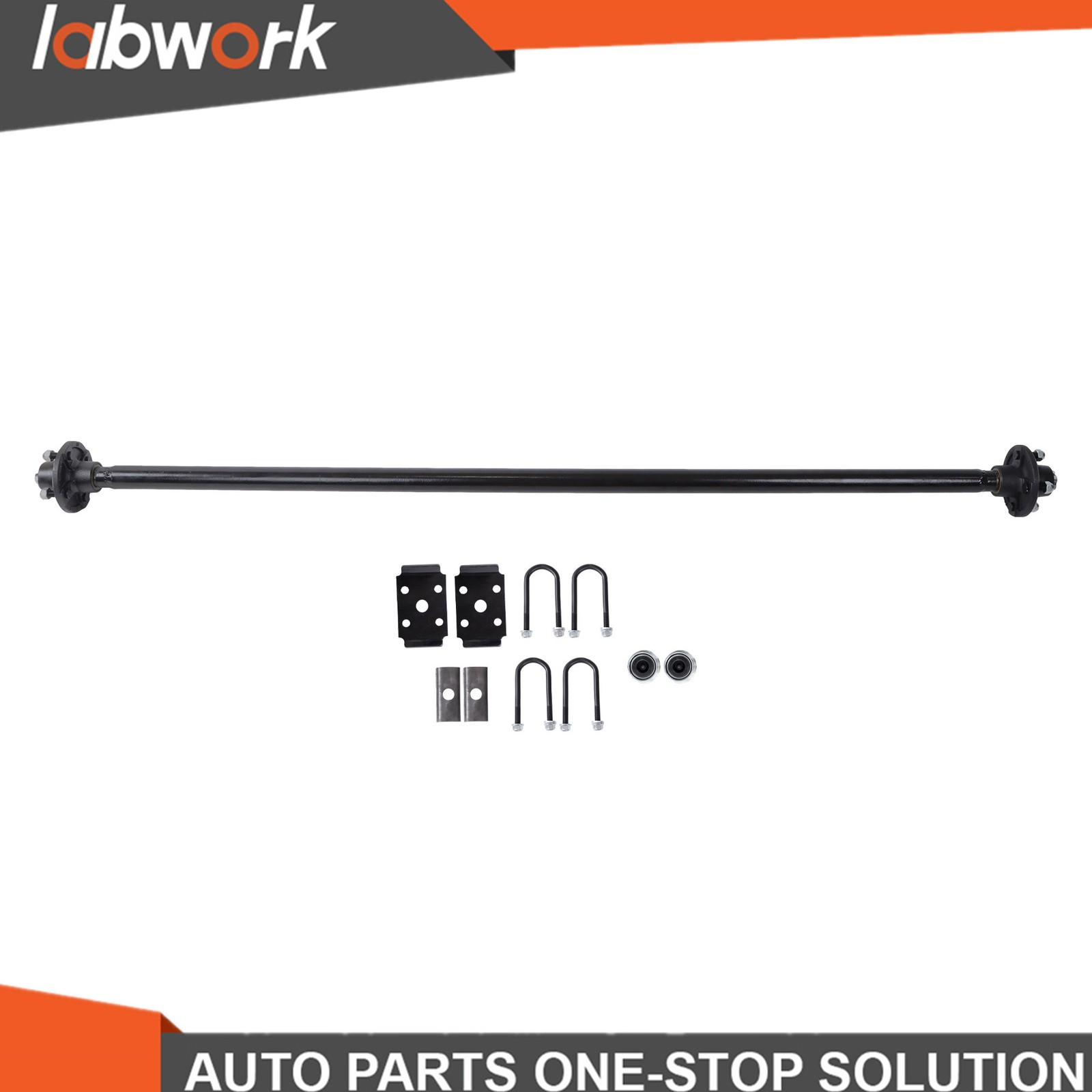 Labwork 2000lbs Trailer Axle 4 lug-4″ 72″ Hub Face for all light trailers