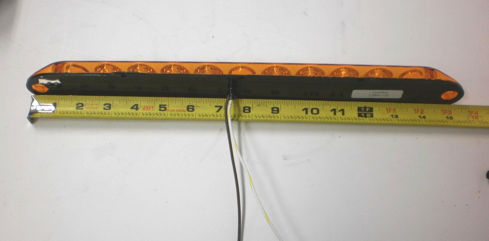 15″ Slimline 3 LED Amber Lens ID Light Bar Trailer Truck RV 80 RV