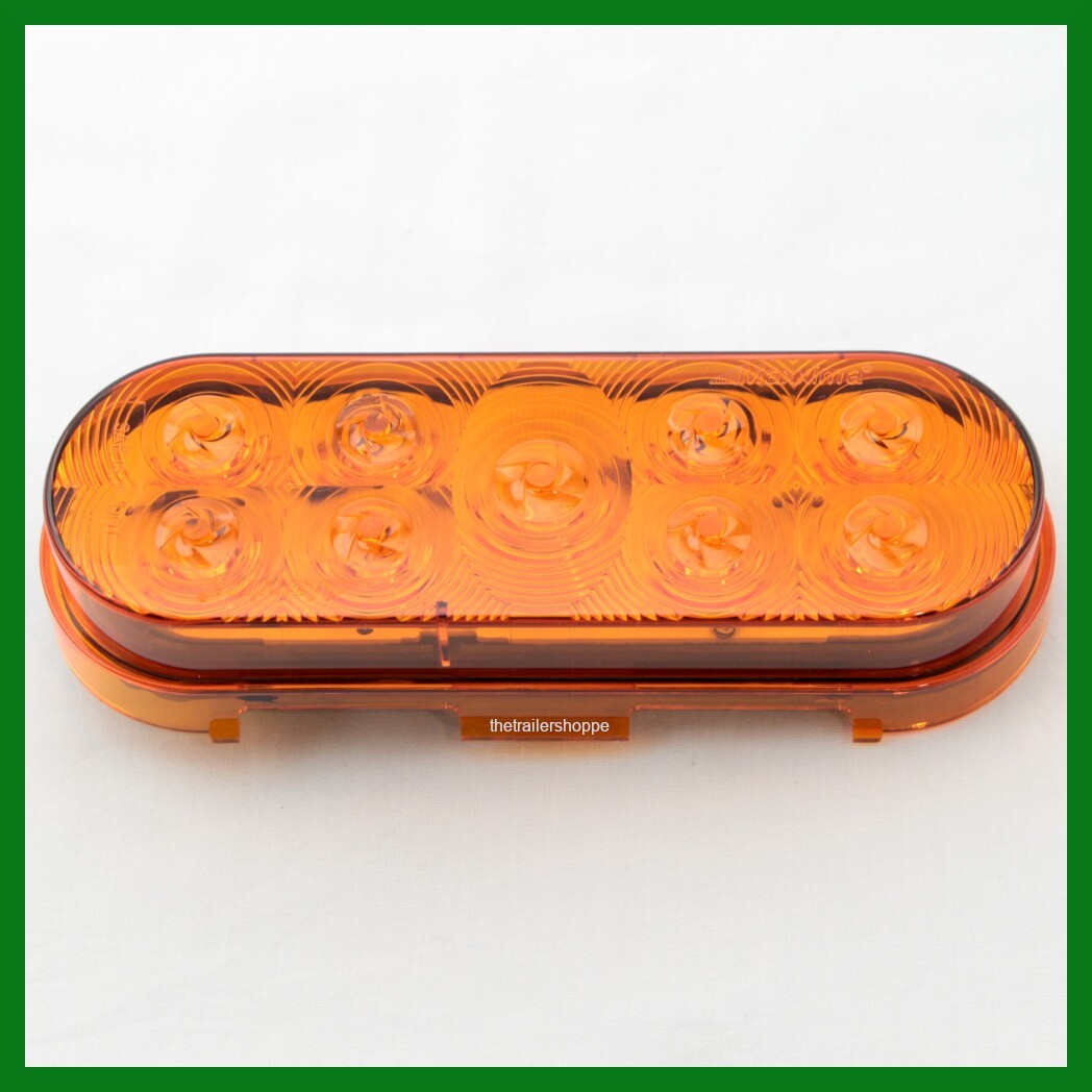 Maxxima Amber Oval Stop Turn Tail Brake Park Light 9 LED Trailer Truck SST