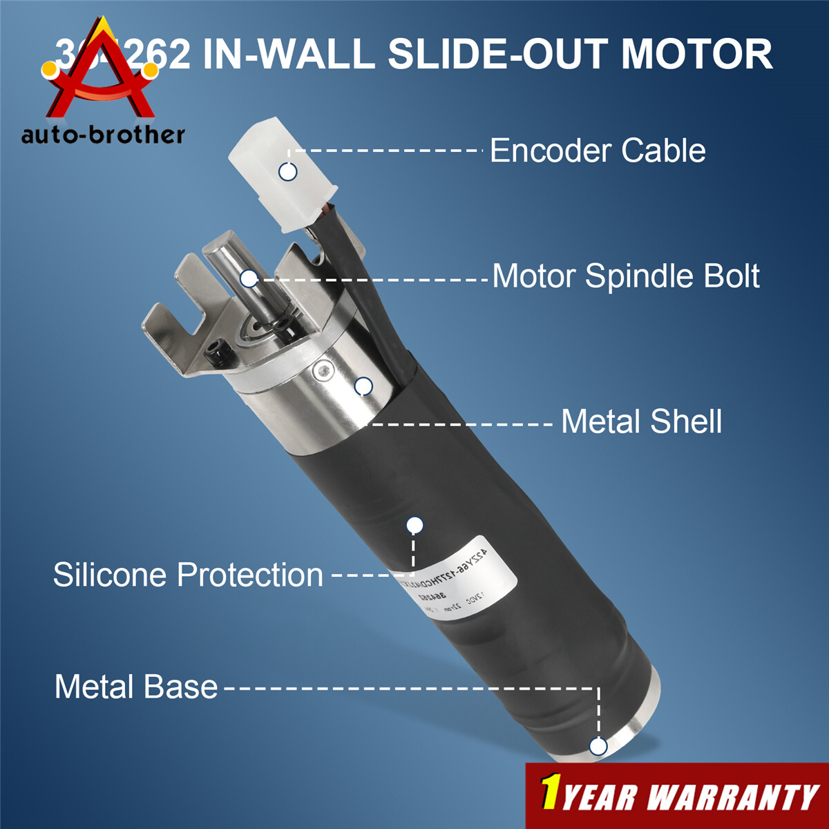364262 in-Wall Slide-Out Motor with Brake – 42mm (Mid Torque)