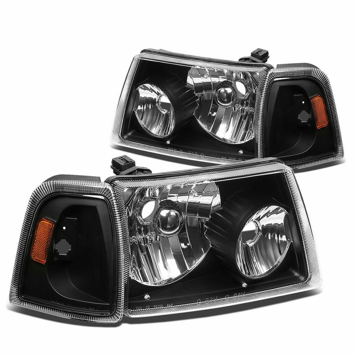 WINNEBAGO VISTA 2010 2011 2012 PAIR BLACK HEAD LAMPS HEADLIGHTS FRONT LIGHTS RV