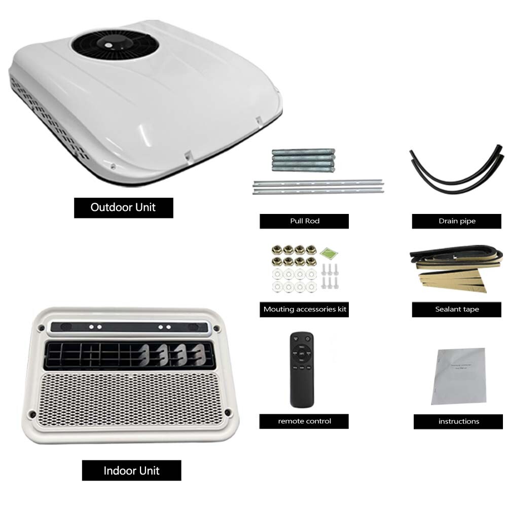 1.2W BTU 12V Rooftop RV AC Unit Universal Air Conditioner for Caravan、Truck、Boat