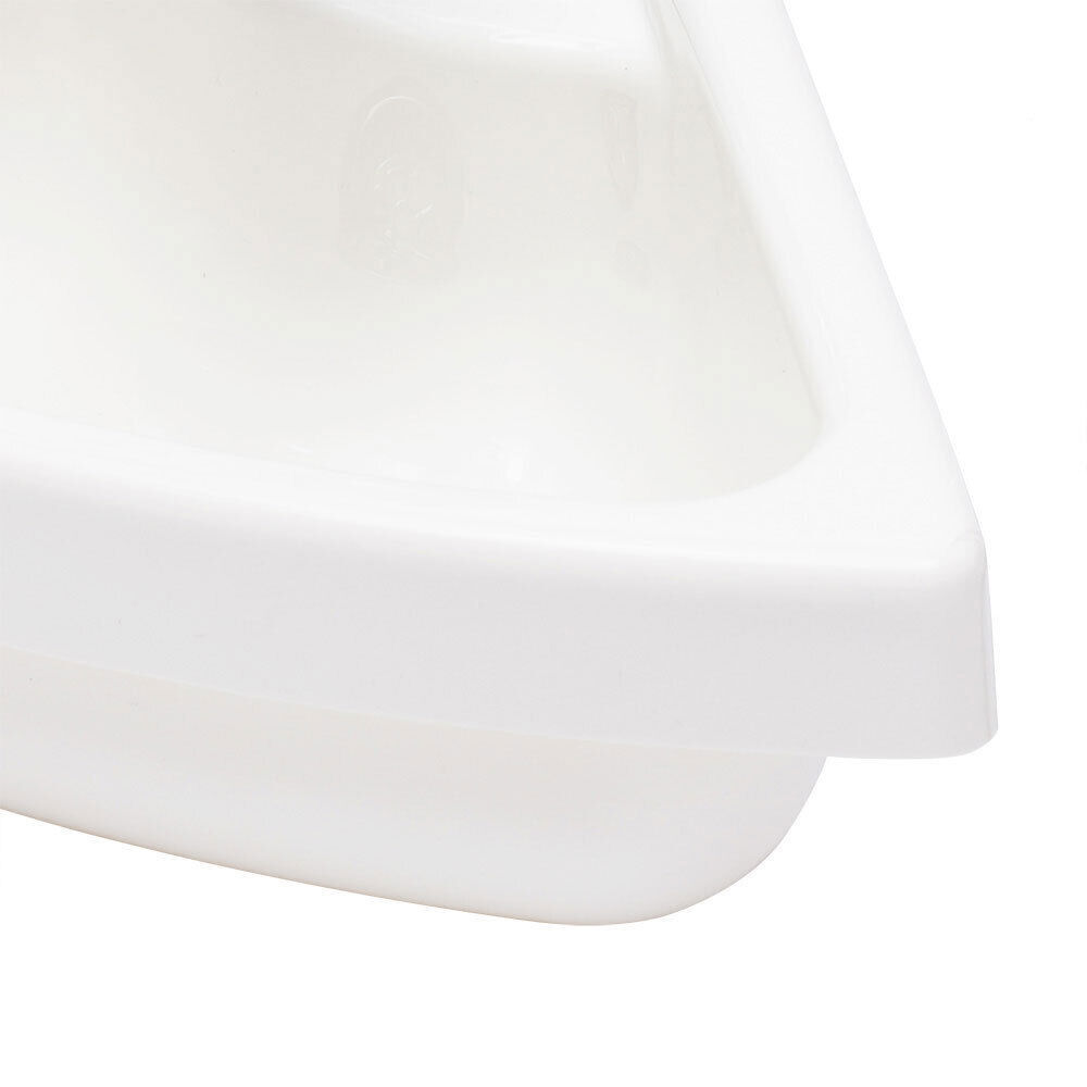 For RV Caravan White Wall-Mounted Triangular Sink Basin Bathroom Corner Sink USA