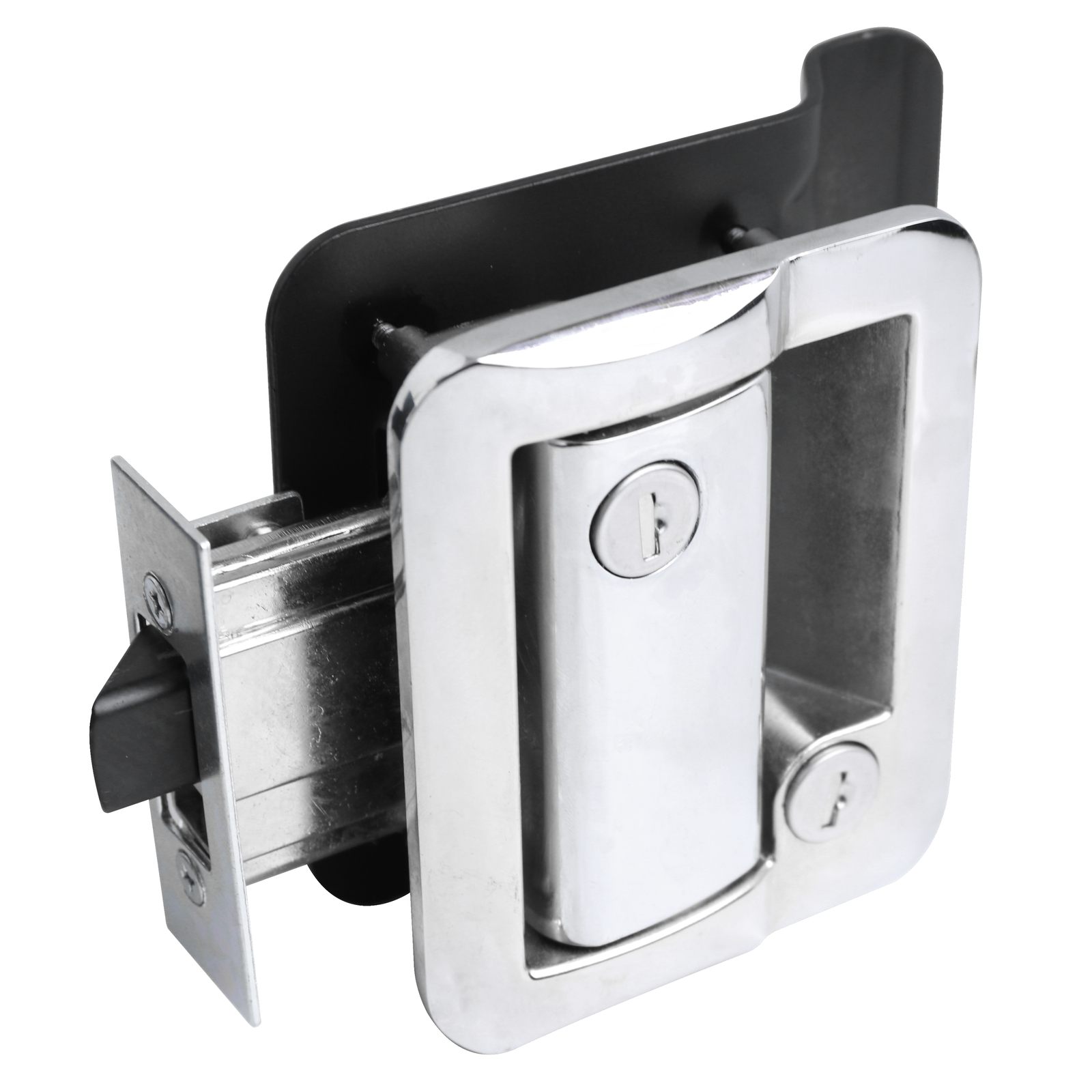 2X NEW CHROME RV CAMPER TRAILER MOTORHOME PADDLE ENTRY DOOR LOCK LATCH DEADBOLT