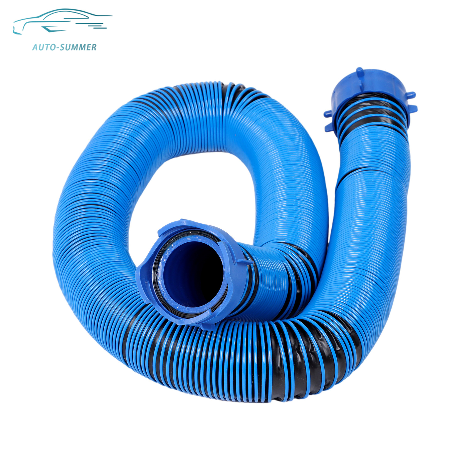 TPE Sewer Hose Kit 4-in-1 Adapter Clear Elbow Cap 15 FT For Camper RV Trailer