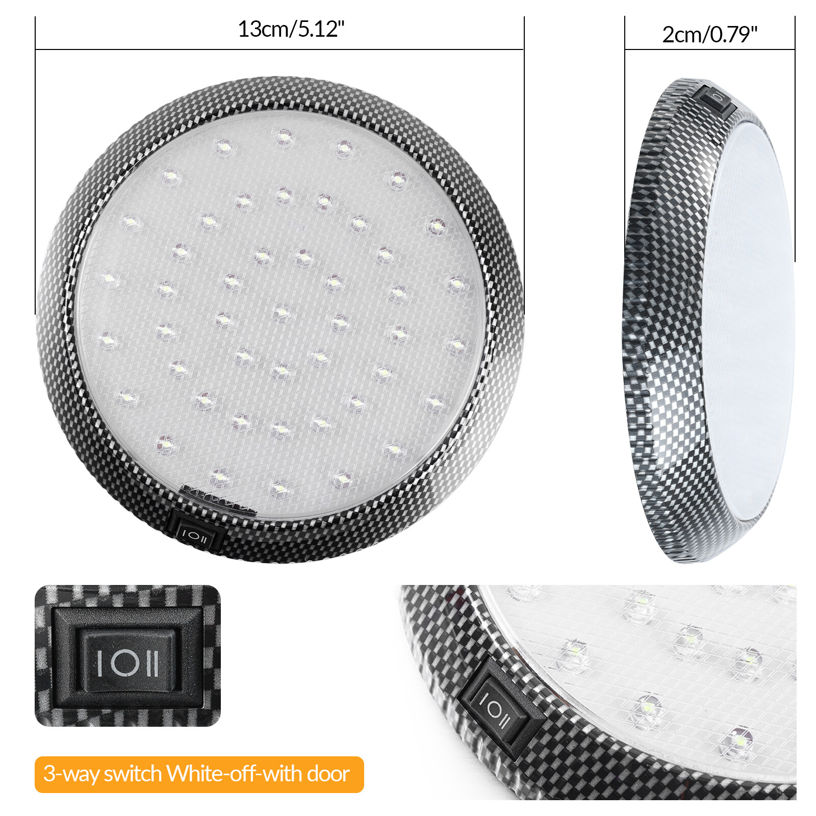 5Inch 12V Led RV Ceiling Dome Light RV Interior Lighting for Trailer Camper Boat