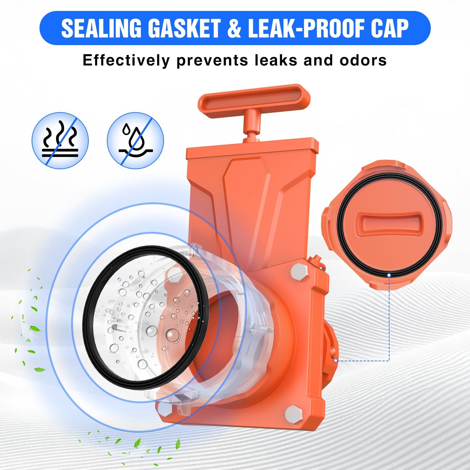 Valve Sewer Waste Gate 4 Bayonet Orange Odor Tight Nilight 50576RV RV Camper