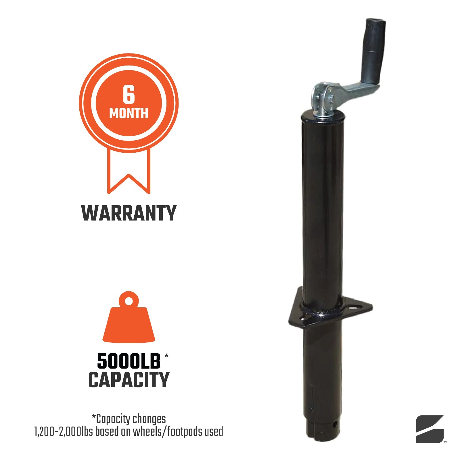 5000LBS Trailer Jack A-Frame Jack Tongue Boat Lift Drop Top Wind RV Camper