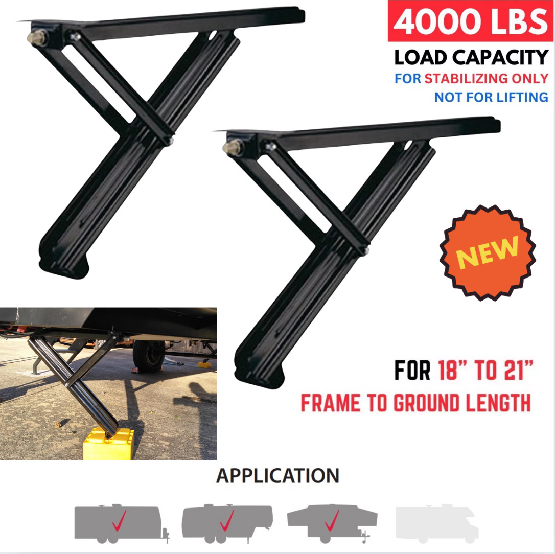 Heavy Duty RV Stabilizer Jacks for Travel Trailer Leveling Cargo Camper Parking