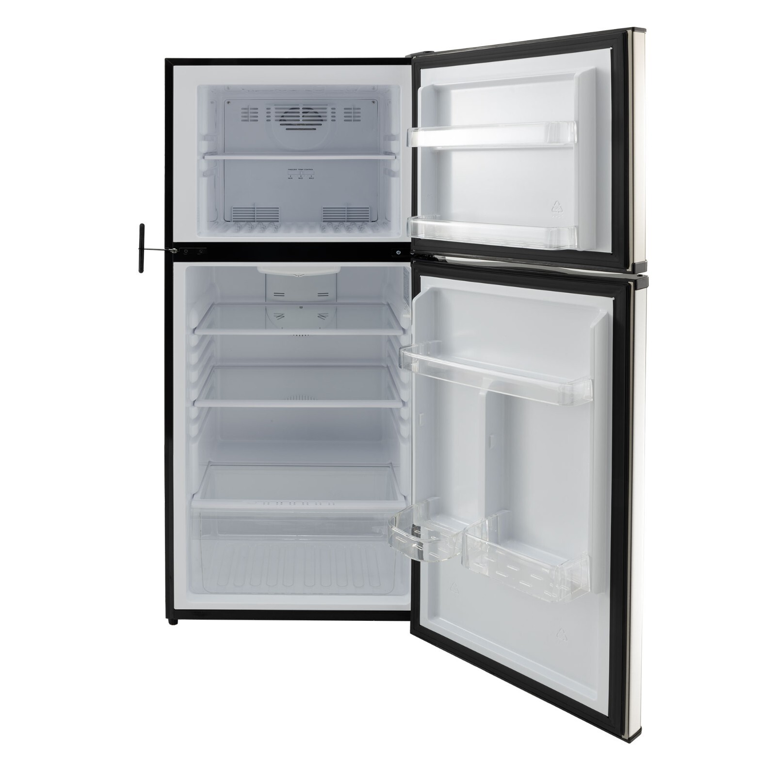 RV Refrigerator Stainless Steel 10 Cubic Feet 12V 2 Door Camper Fridge