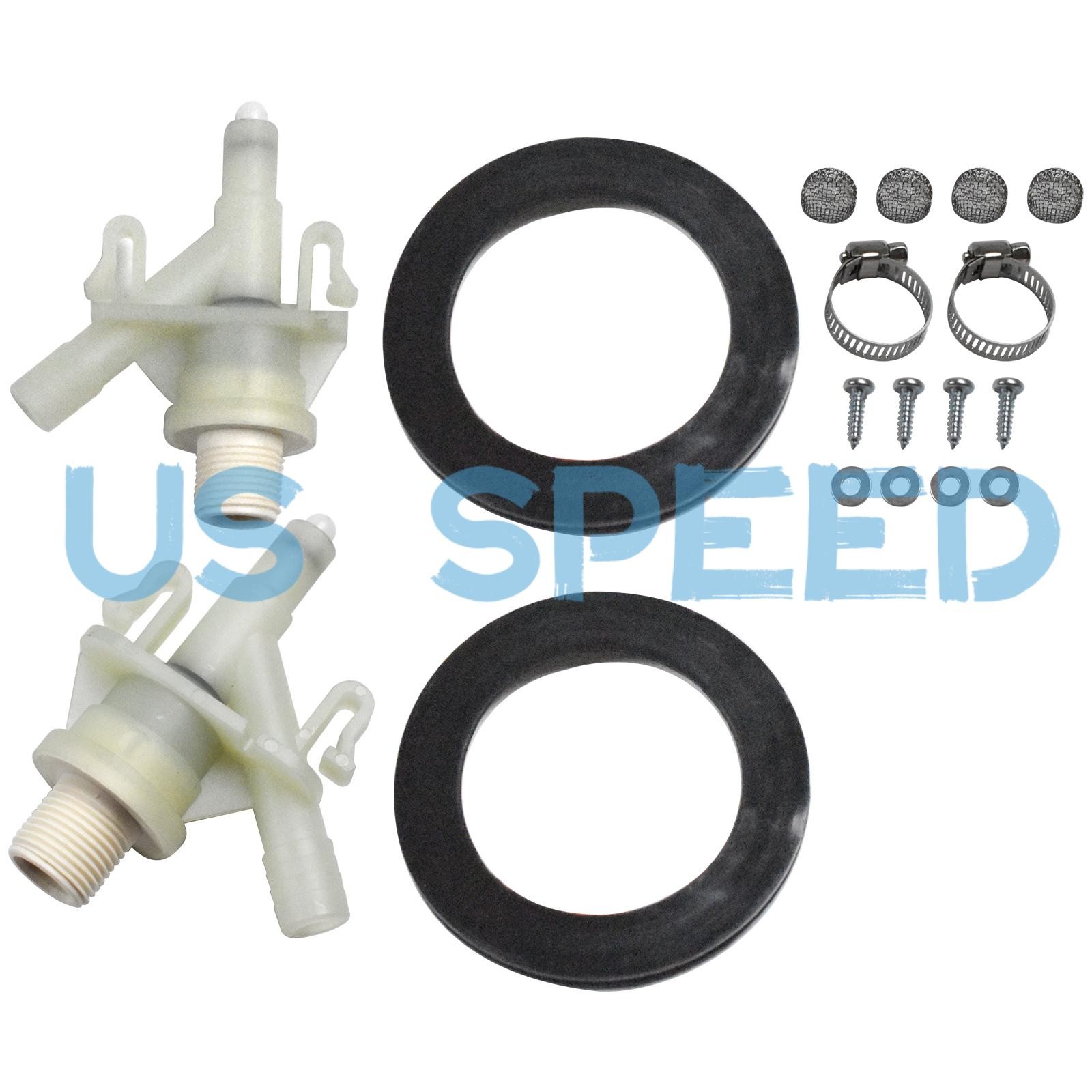 2X Complete for Dometic Water Valve Kit for 300/310/320 Series Toilets 385311641