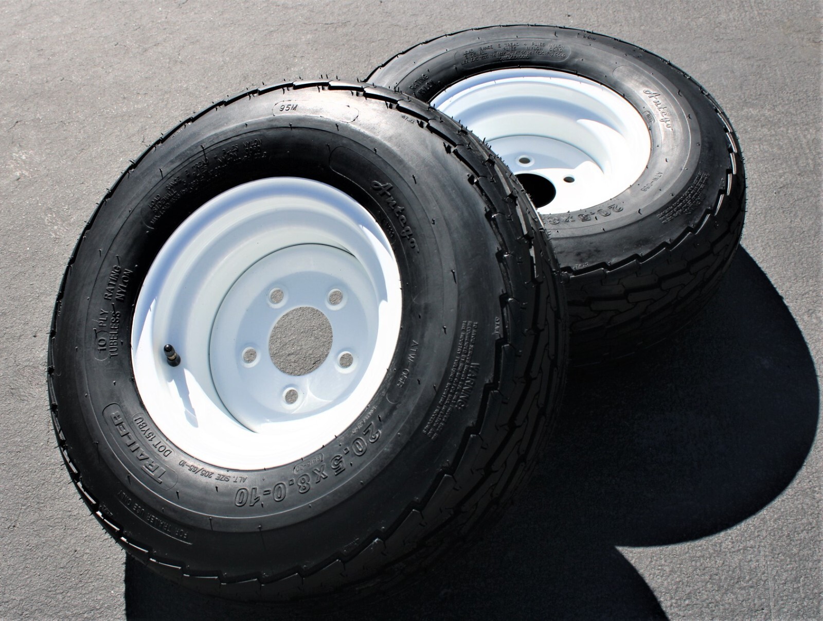 (Set of 2) 205/65-10 20.5×8.0-10 10 ply Load Range E Super Durable Trailer