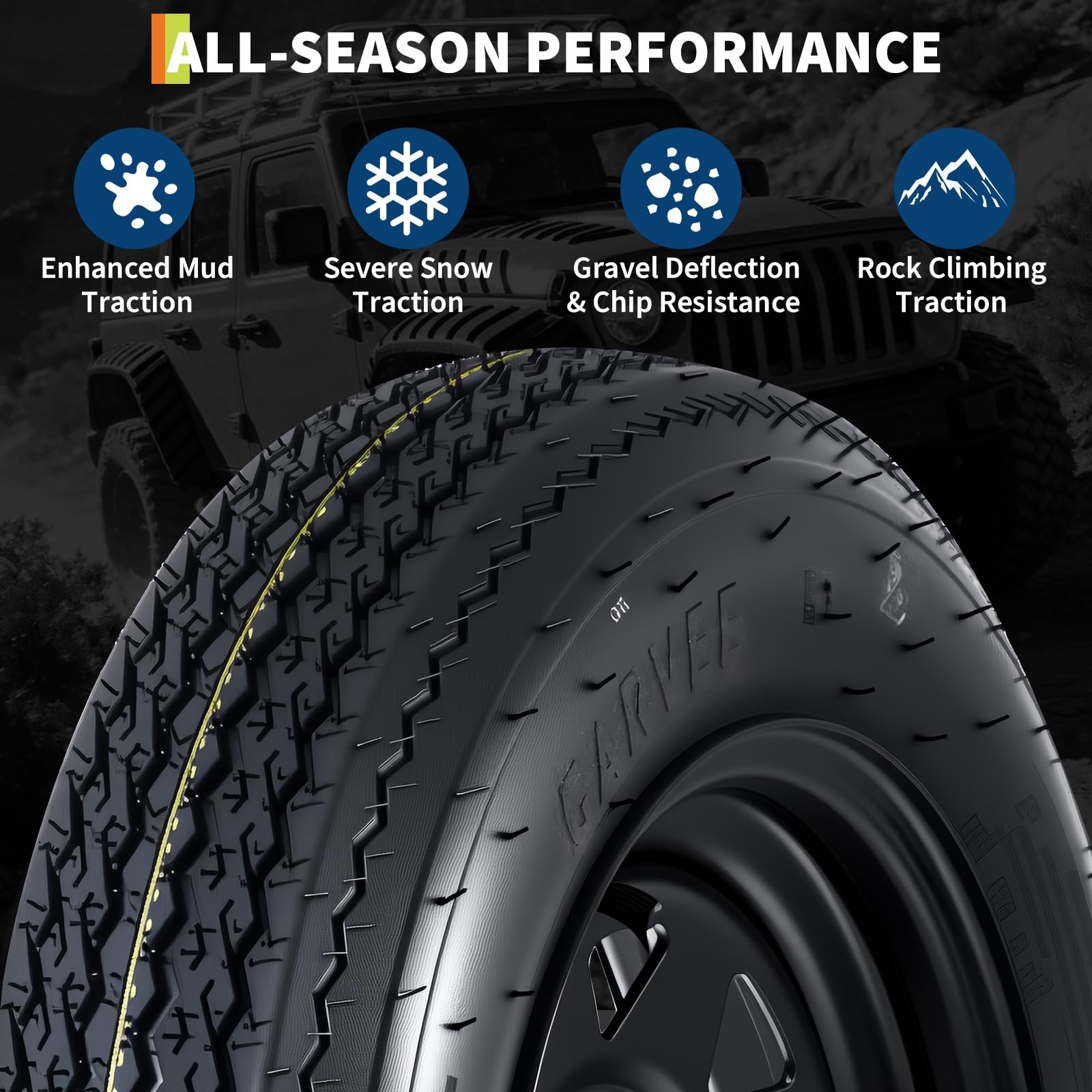 2pcs Trailer Tire On Rim 4.80-12 480-12 6ply 4 Lug on 4″ 12 in Wheels Black