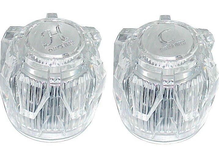 Valterra PF287015, Phoenix Faucets Acrylic Crystal Knobs, Clear, Set Of 2