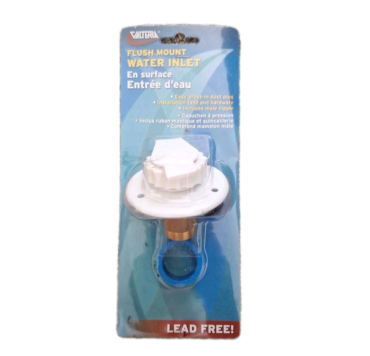 NEW Valterra Flush MOUNT WATER INLET Lead Free RV Parts 1/2″ FPT A01-0171LFVP