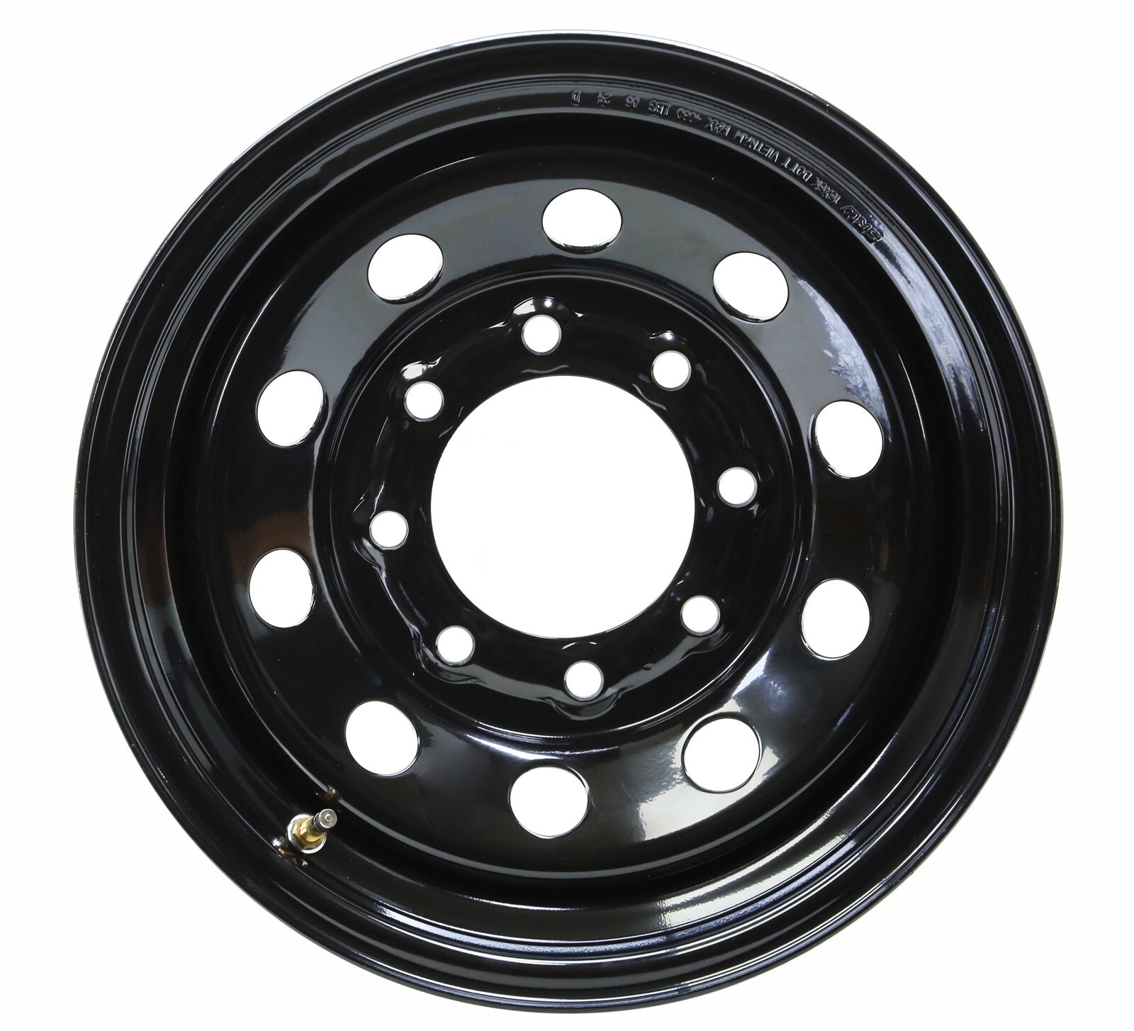 ZEEMAX Trailer Tire Assembly ST225/90D16 10-Ply Black Mod Rim 8 Lug on 6.5″