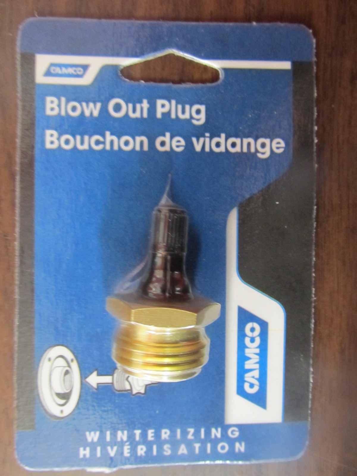 Camco Blow Out Brass Plug #36153 RV NEW