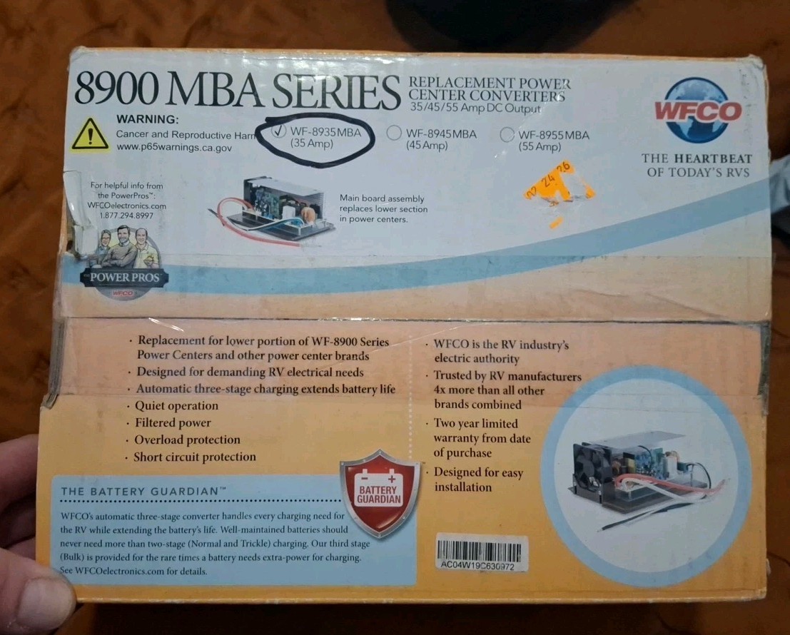 NIB NEW WFCO 8900 AD MBA SERIES WF-8935 MBA REPLACMENT POWER CENTER CONVERTERS