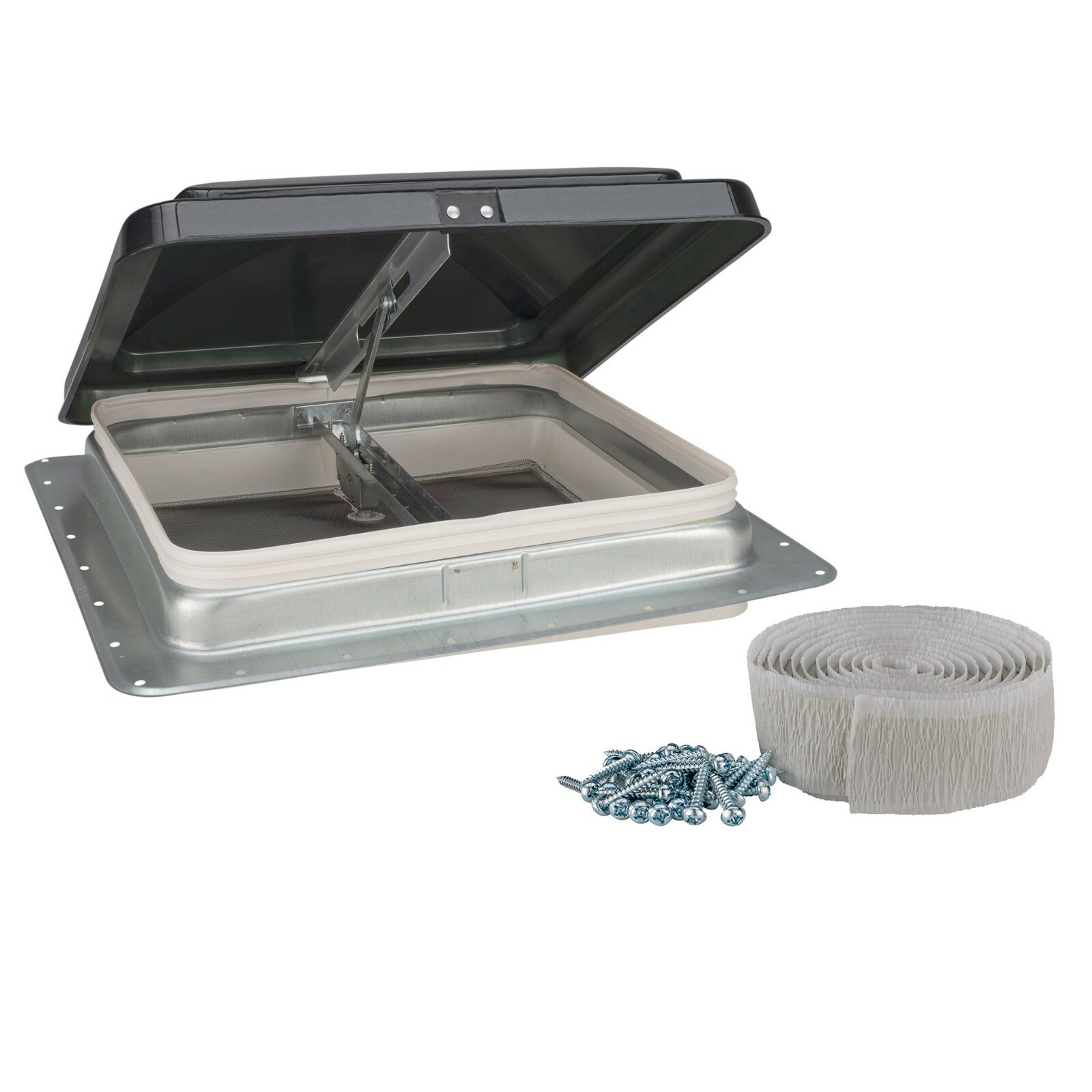 14″ RV Roof Vent Kit Smoke Heng’s 74111-C Roof Vent Kit with Butyl Tape