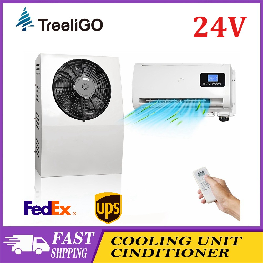 24V Split Cooling Truck Cab Air Conditioner Set For Semi Bus Caravan Tractor