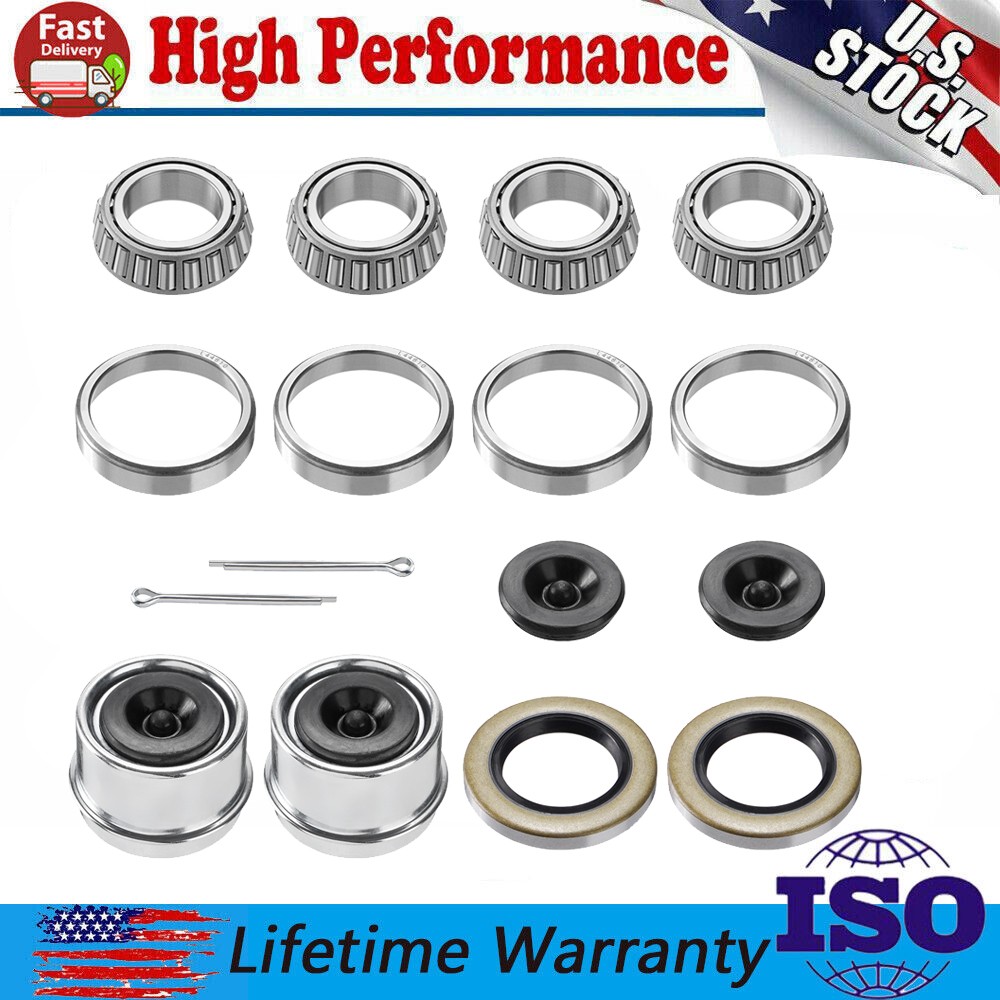 2 Sets L44649 L44610 Boat Trailer Hub Wheel Bearing Kit Fits 2000-2200lbs Axles