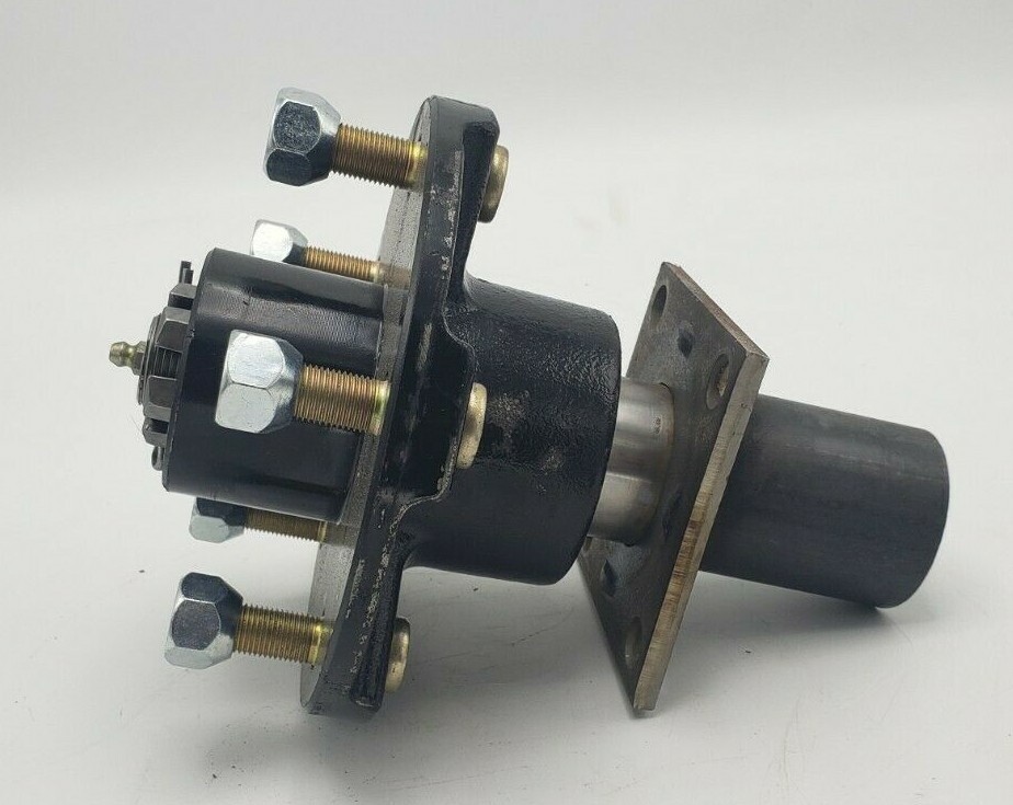 5 x 4.5 Replacement Idler Hub Spindle Kit w/BRAKE FLG Trailer Axle 3500# 84