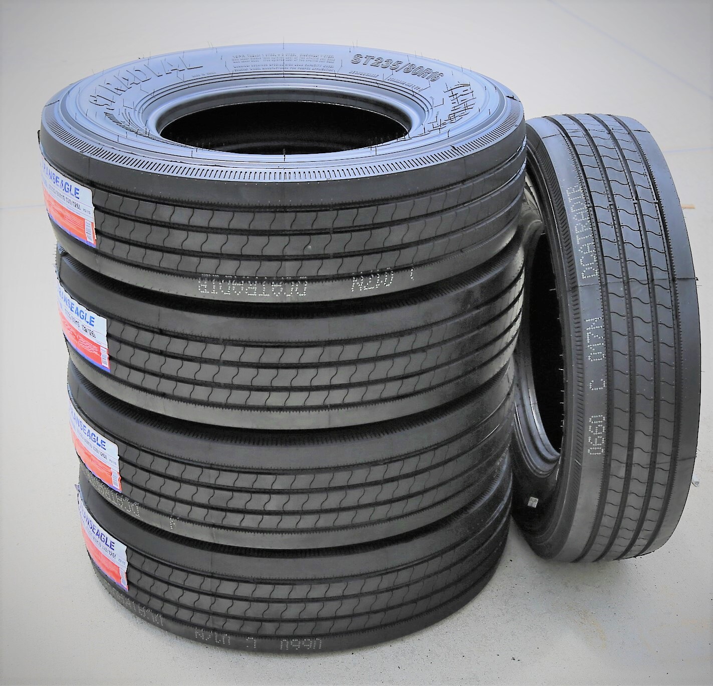 5 Tires Transeagle All Steel ST Radial ST 235/80R16 Load H 16 Ply Trailer
