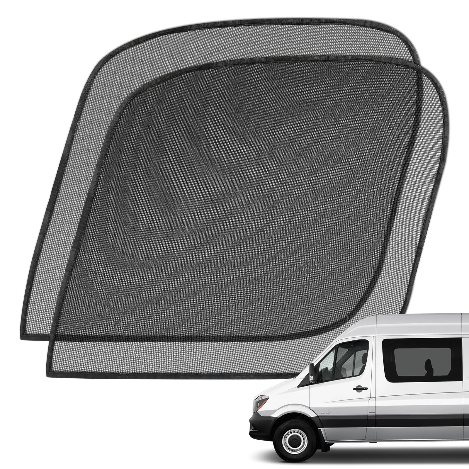 Federedevo Magnetic Window Bug Screen for 2007-2024 Sprinter High Roof, Black