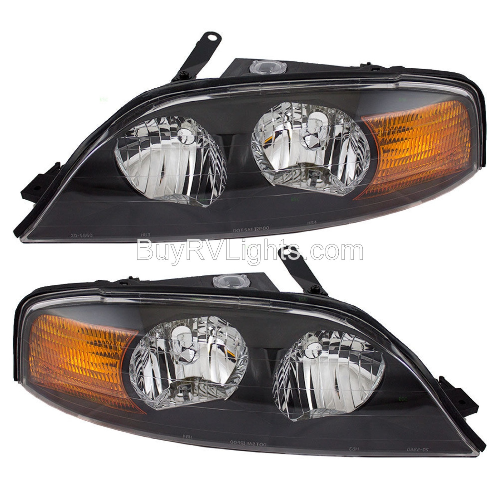 MONACO CAYMAN 2002 2003 2004 PAIR SET HEADLIGHTS HEAD LIGHTS FRONT LAMPS RV
