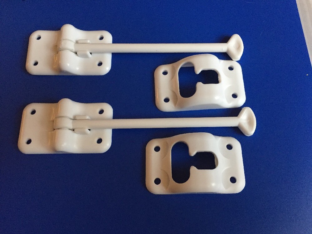 6 Inch White Cargo Door Holders Lot Of 2 New Old Stock