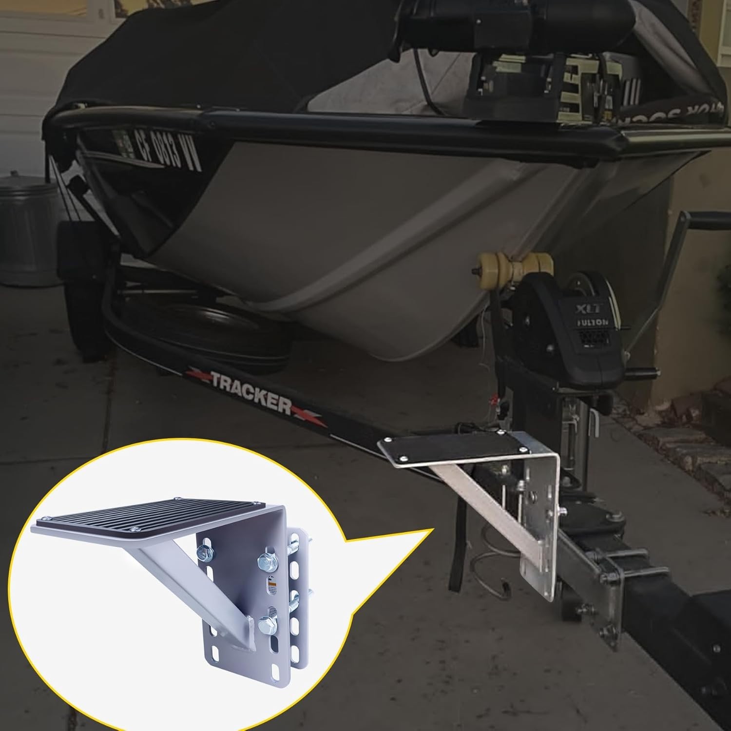 Escalón para Remolque Acero Reforzado Antideslizante 300lb Barco Utility