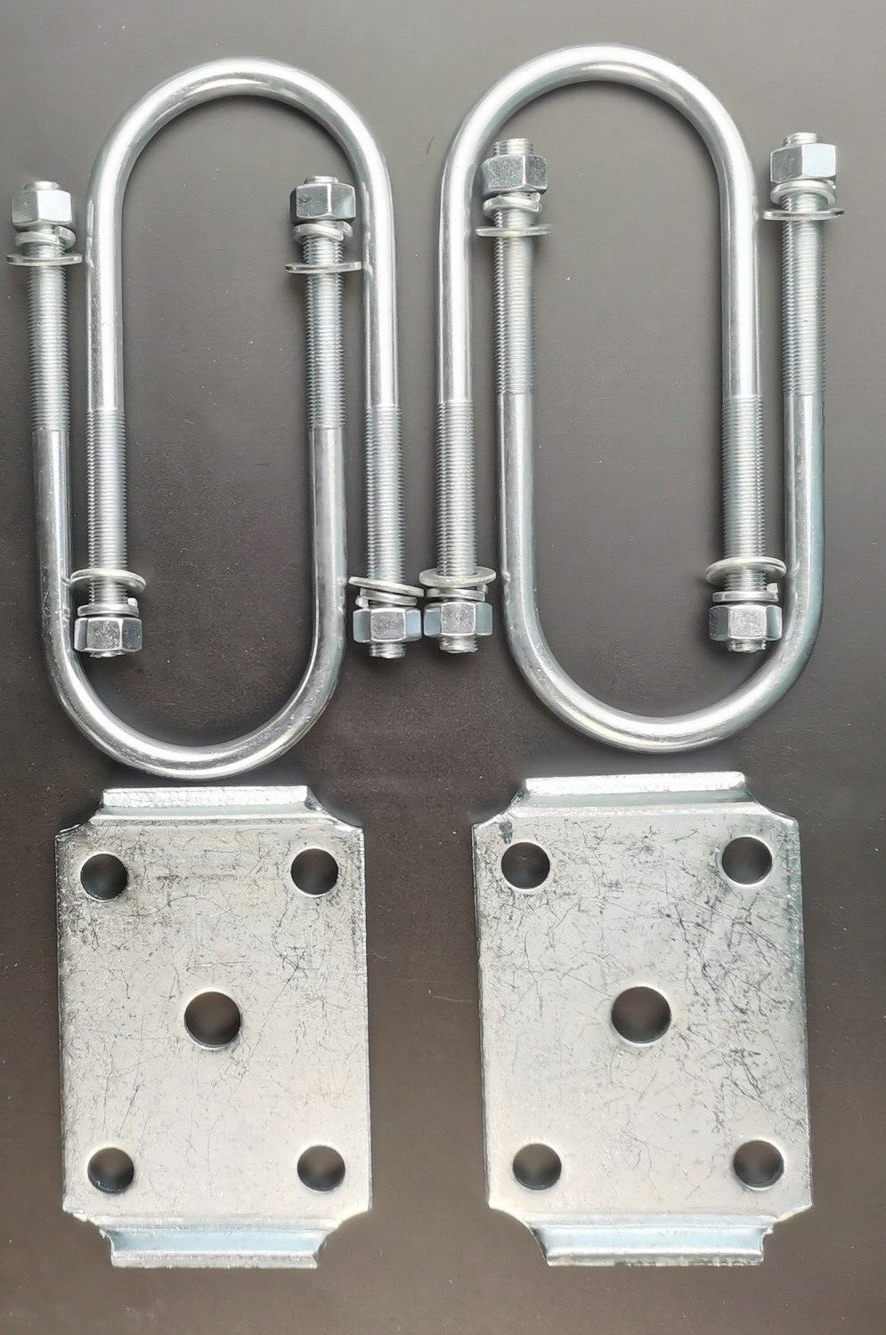 U Bolt Kit for 5200-7000 lbs. 3″ Round Trailer Axle 7 1/4″ Long 9/16″ Diameter