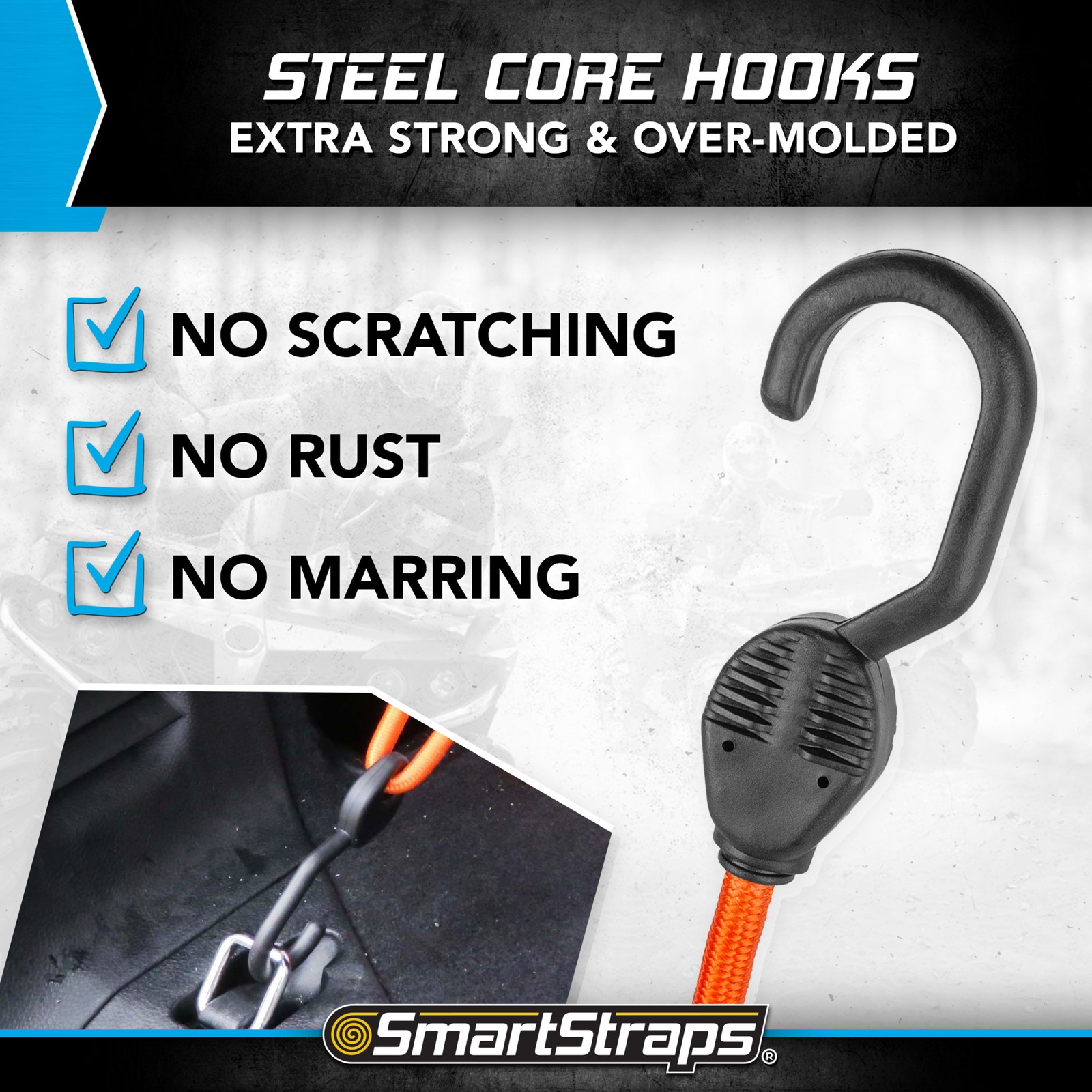 SmartStraps 22in.-32in. Adjustable Super Strong Bungee, Model# 466