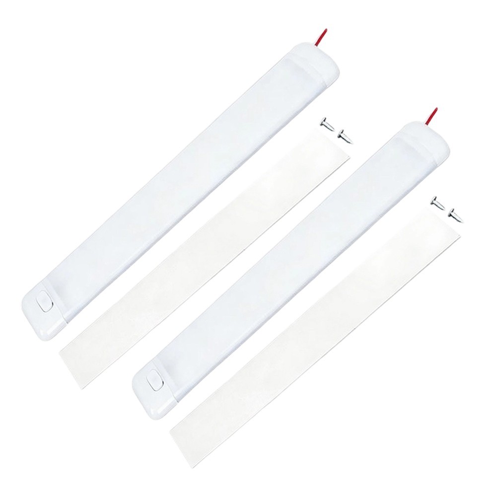 LED Interior Lighting Strips 2PCS 96 LED 276mm Cool White 12-85V for Campervans