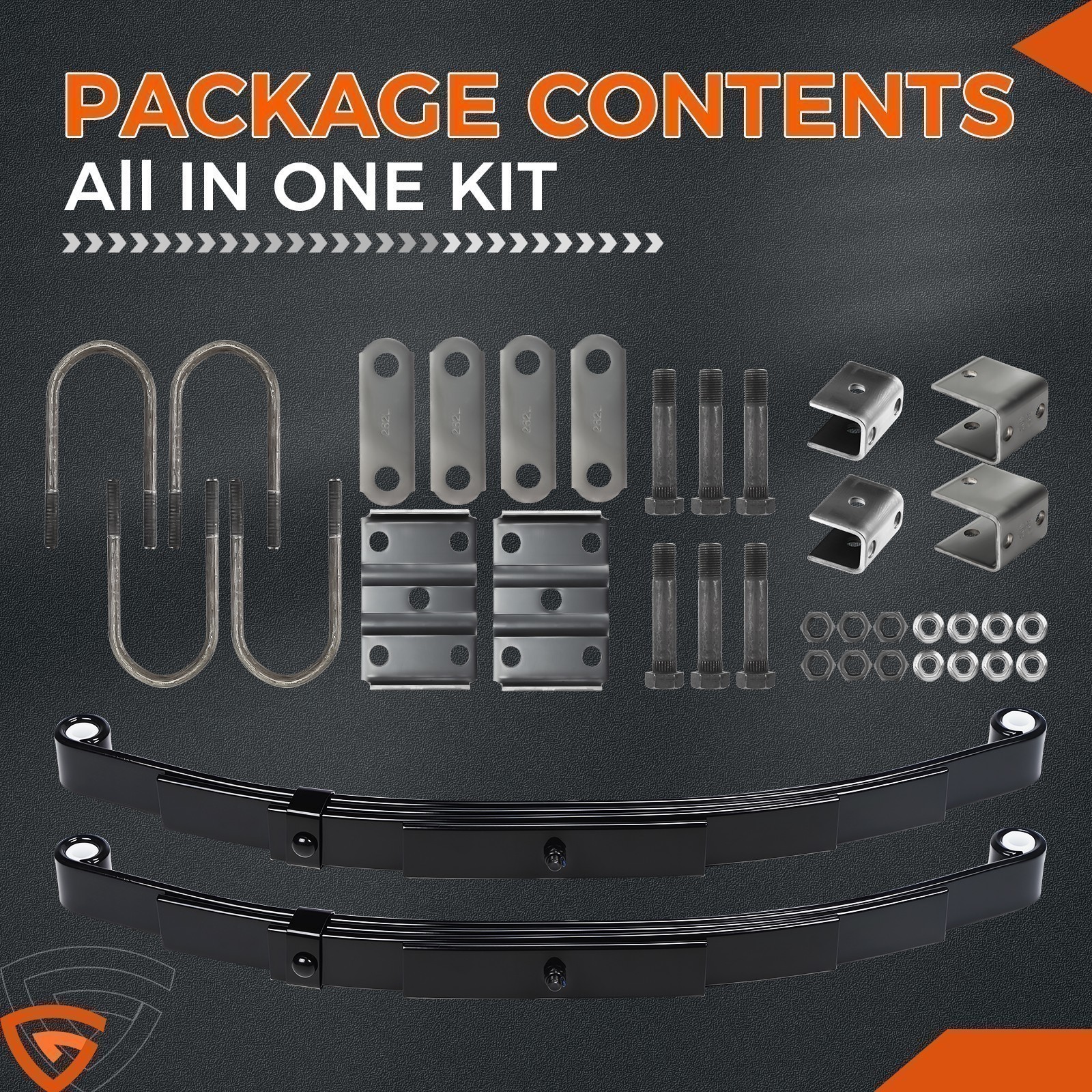 For 3500lb Single Trailer Axle Suspension Kit Leaf Spring U-bolt & Hanger /