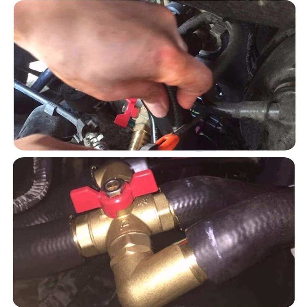 5/8″ Heater Control Valve Solid Brass Bypass Valve with Switch Automotive