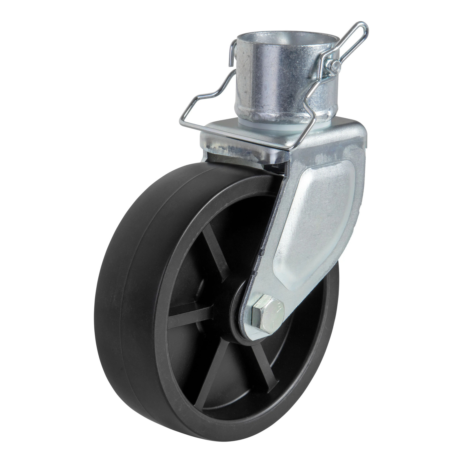 CURT Trailer Jack Caster Assembly Jack Wheel, Fits 2″ Tube, 1,200 lbs. 28276