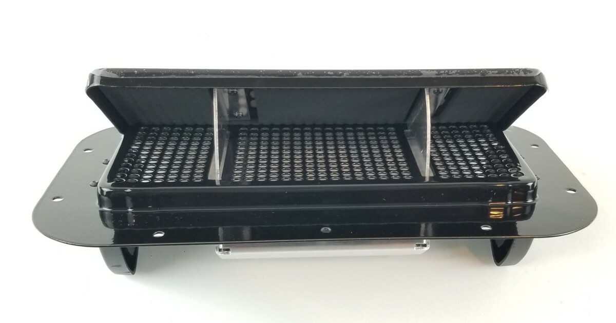 E-Z Open Low Profile Black Aluminum Two Way Trailer/RV Vent with Trim and Gasket