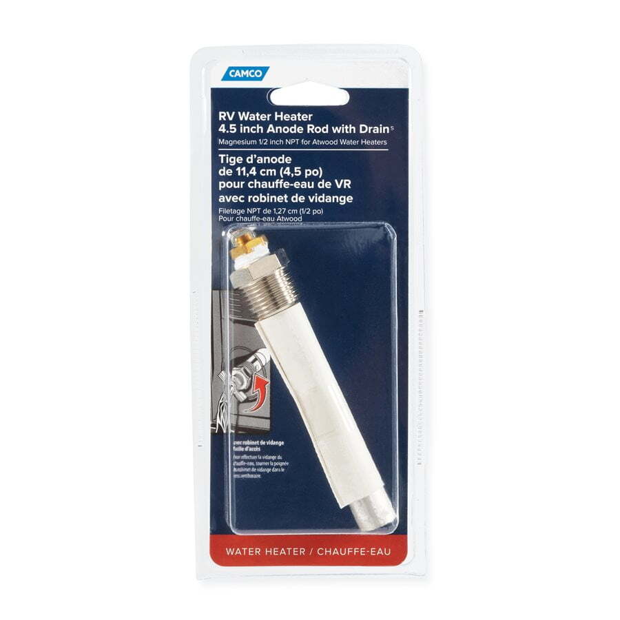 RV Water Heater Anode Rod with Internal Drain Magnesium Anode Rod Without Tools