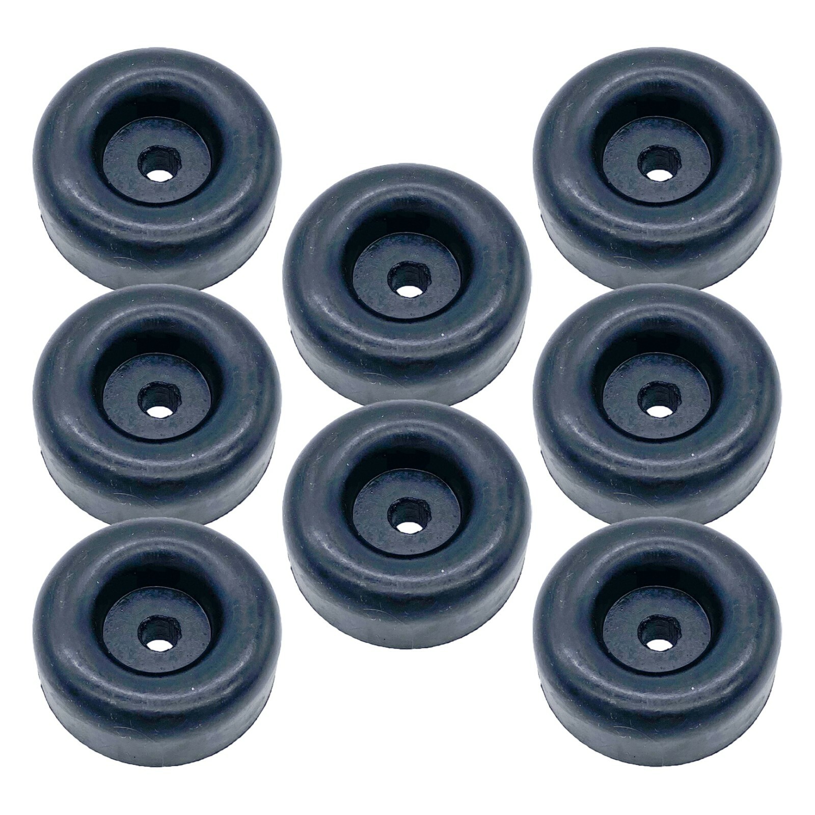 (8) Cargo Trailer Ramp Door Replacement Black Rubber Bumper 2.5″ Round