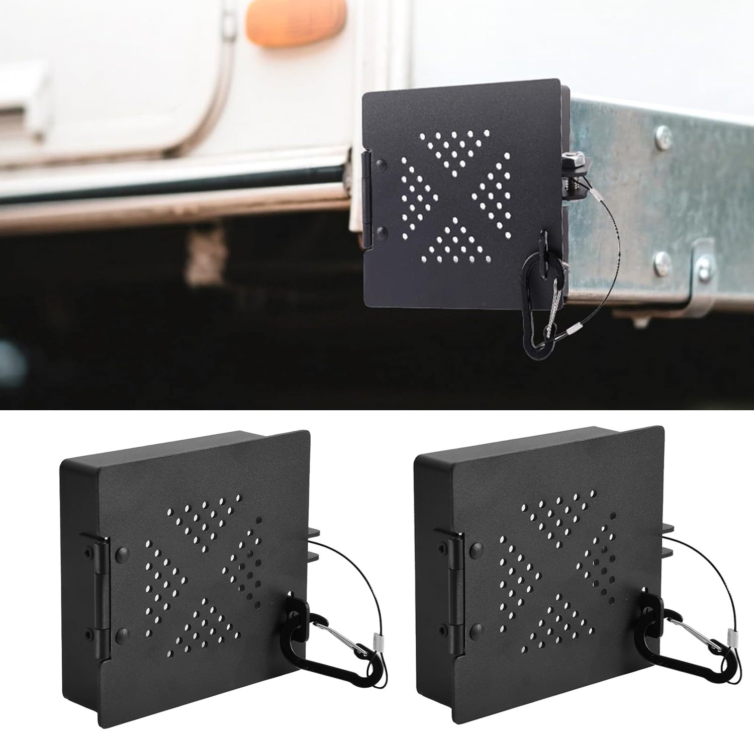 4″ RV Bumper Plug End Cap For RV Camper Travel Trailer Square Bumper Cap Cover