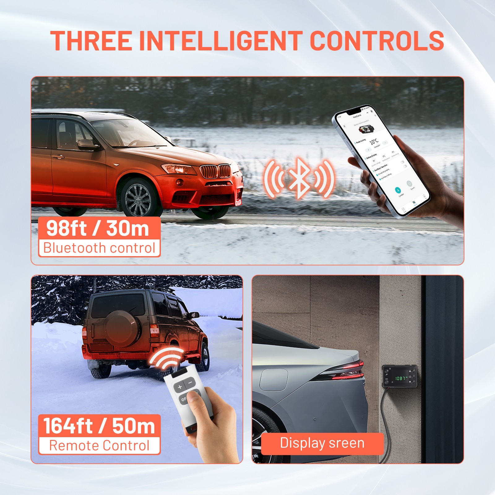 2025 Upgrade 8KW Diesel Heater 12V/24V DC & 110V AC W/ bluetooth Parking Heater