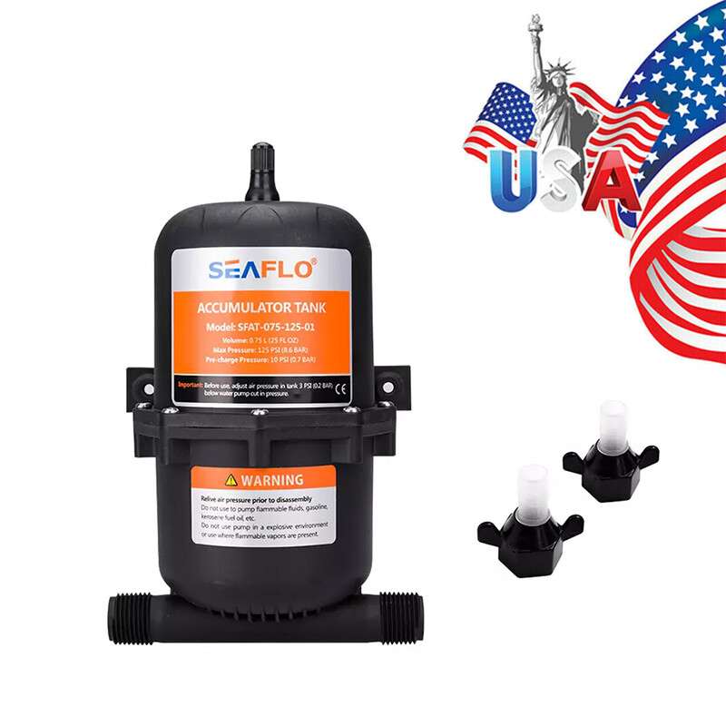 SEAFLO Boat Water Accumulator Tank Marine RV Pressurized Tank Water Pump 0.75L