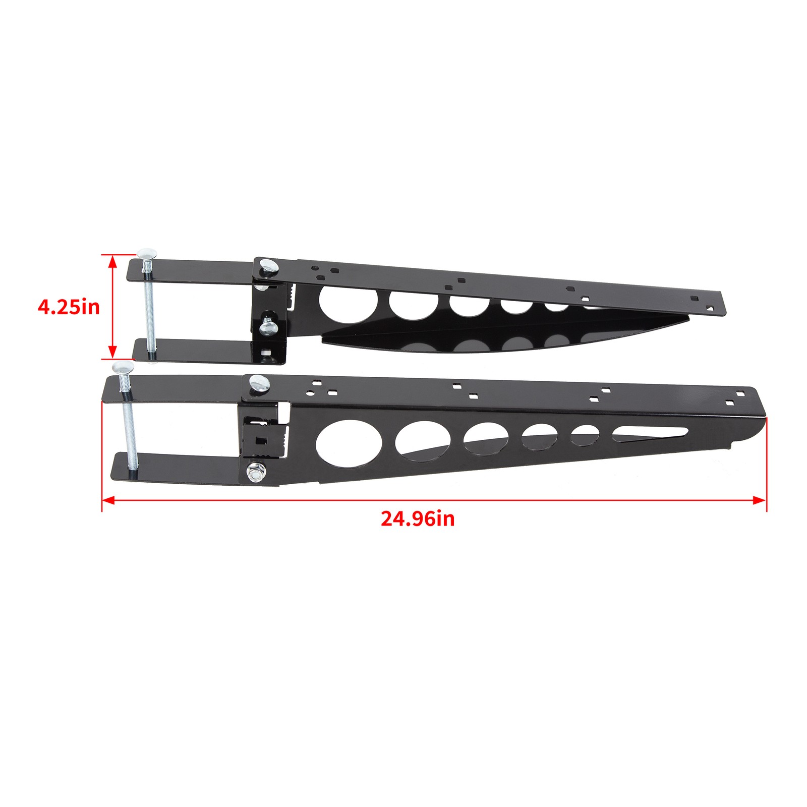 Pair RV 4″ Square Rear Bumper Mounting Cargo Carrier Box Support Arms Bracket