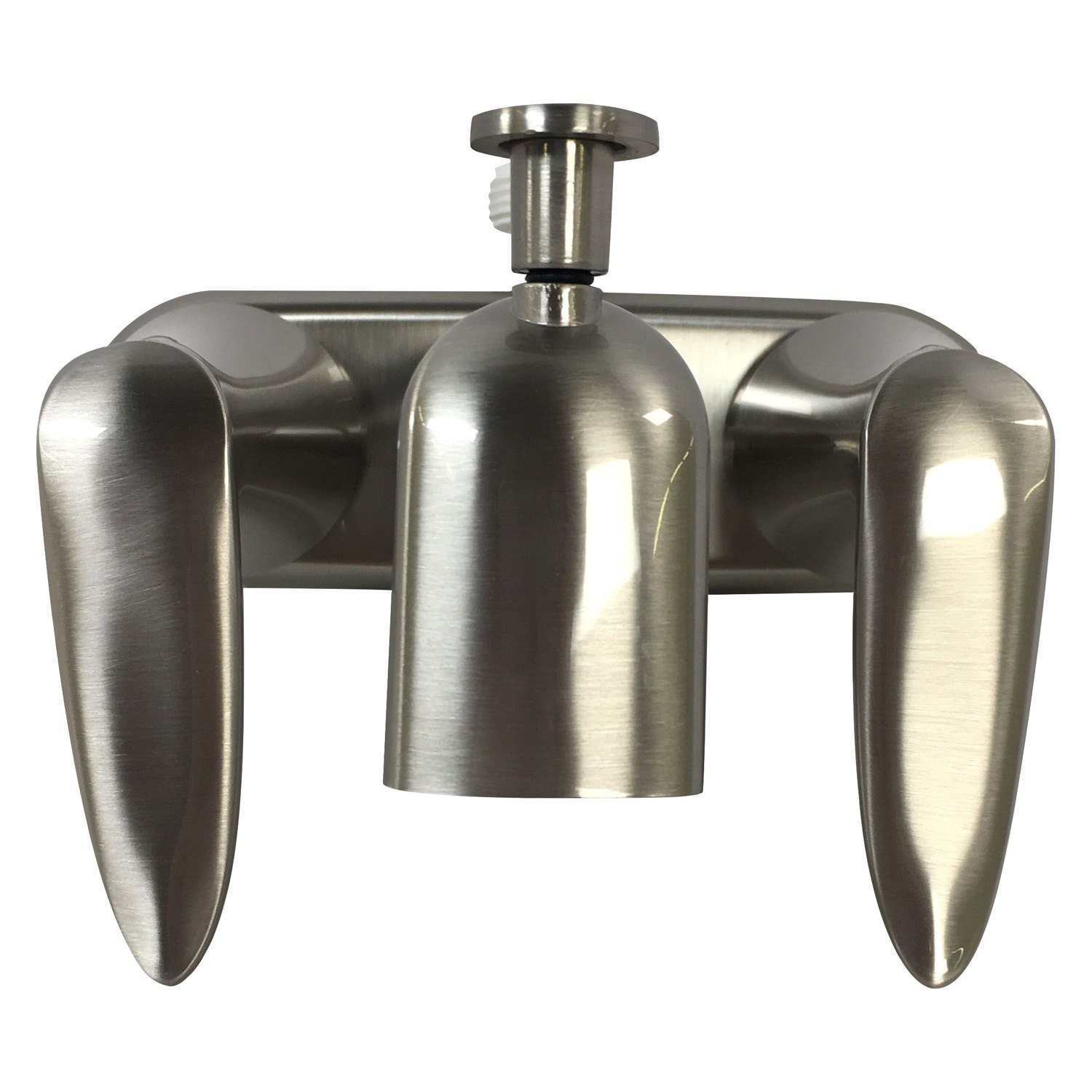 Catalina Plastic Nickel Low-Arc Lavatory Faucet w Levers Handles & Diverted