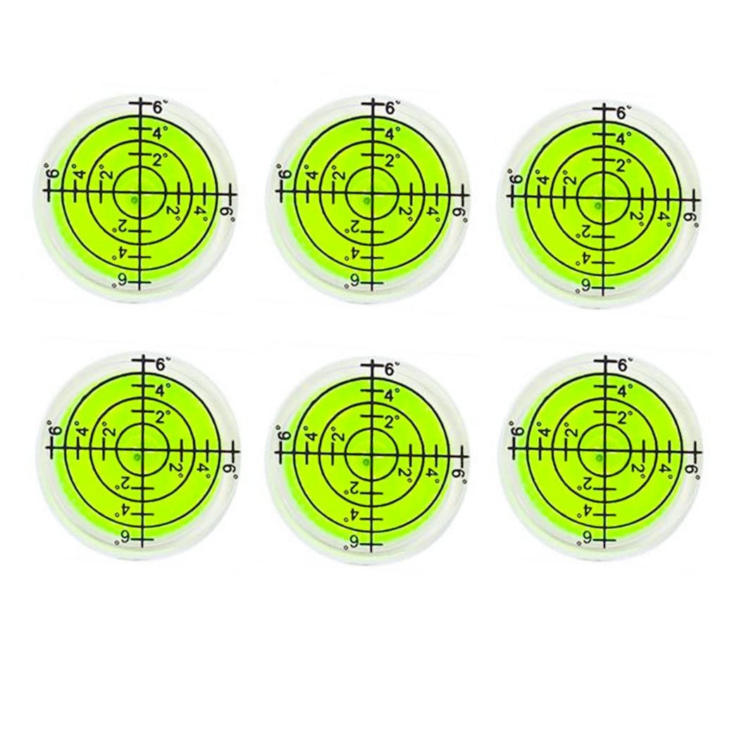 WOYISEPG 6Pcs Circular Bubble Spirit Levels RV Levelers 32x7mm, Non-sticky