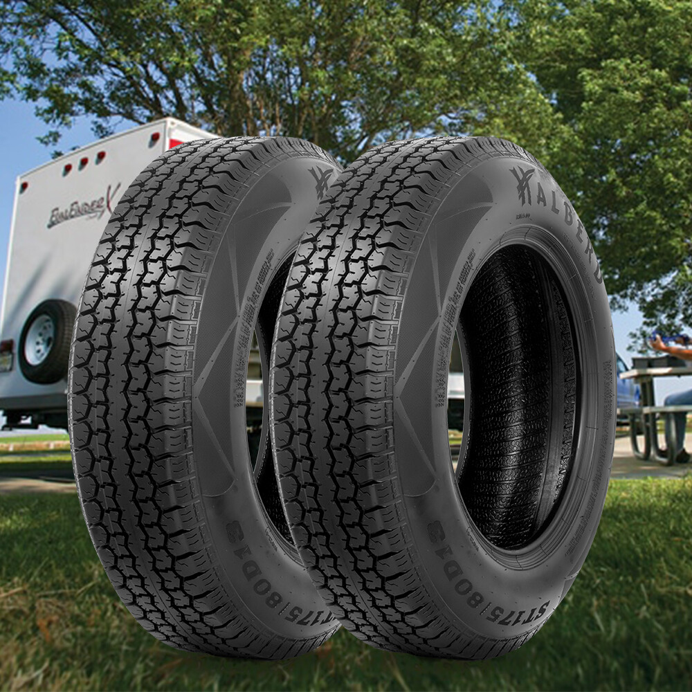Set 2 6Ply ST175/80D13 Trailer Tires 175 80 13 Replacement Tubeless Load Range C