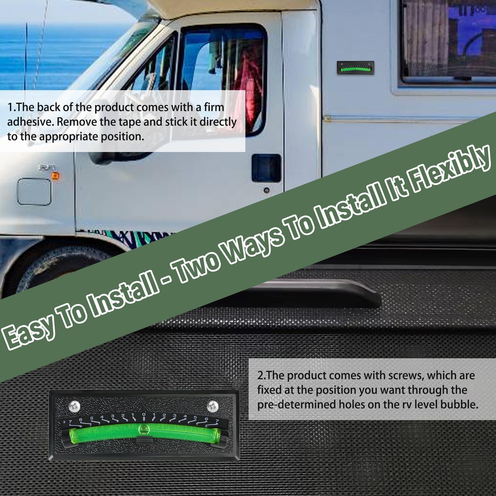 Rv Bubble Level Camper Level Bubble 2 Pack For Trailer Leveling Bubble,High Visi