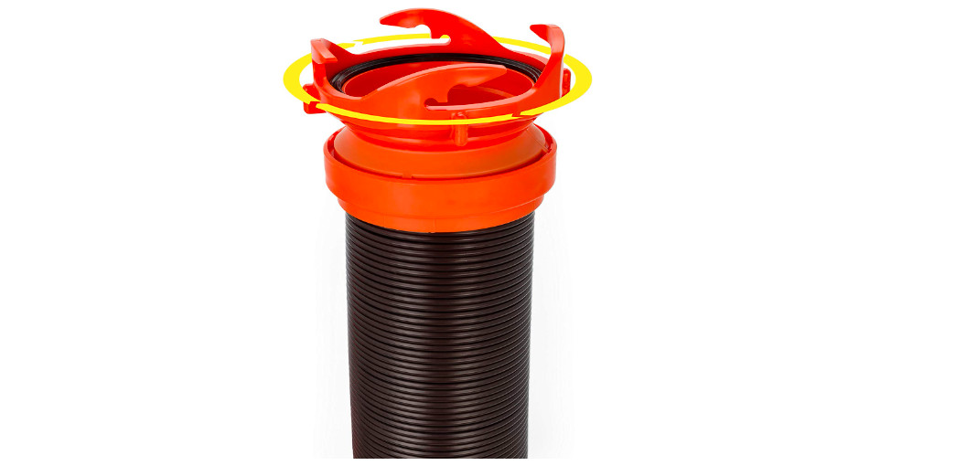 RV Dump Station Sewer Hose Fitting Storage Caps Swivel Extension Camper 15 Feet
